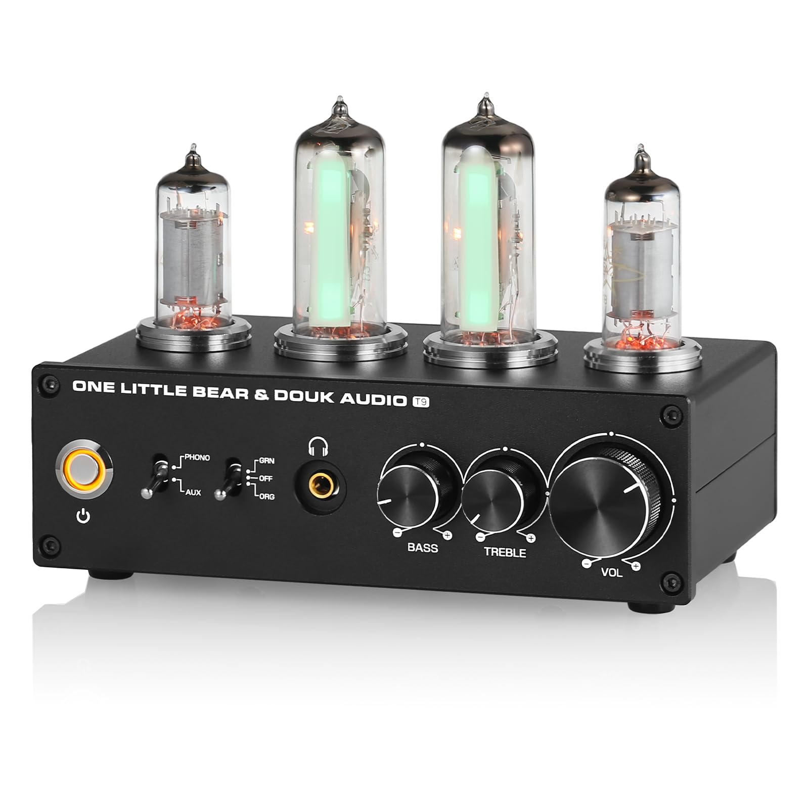 Douk Audio T9 Vacuum Tube Phono Preamp - Stereo Turntable Preamplifier with MM/MC Support, Headphone Output & Bass/Treble Control | Hi-Fi Audio System for Vinyl Record Players, Home Theater & Audiophile Setups