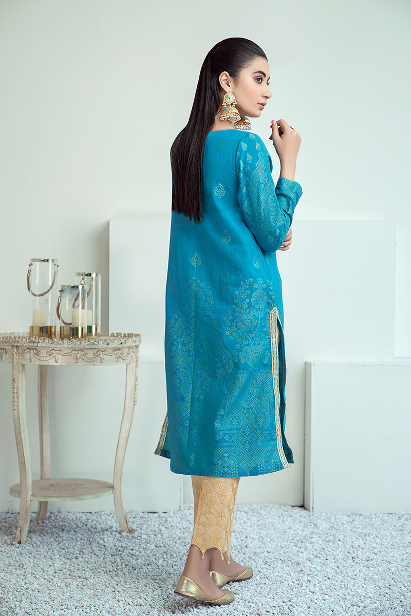 MINERAL AQUA Embellished Shirt for Women - Stylish Blouse with Crystal Details | Perfect for Office Wear, Date Night & Special Occasions