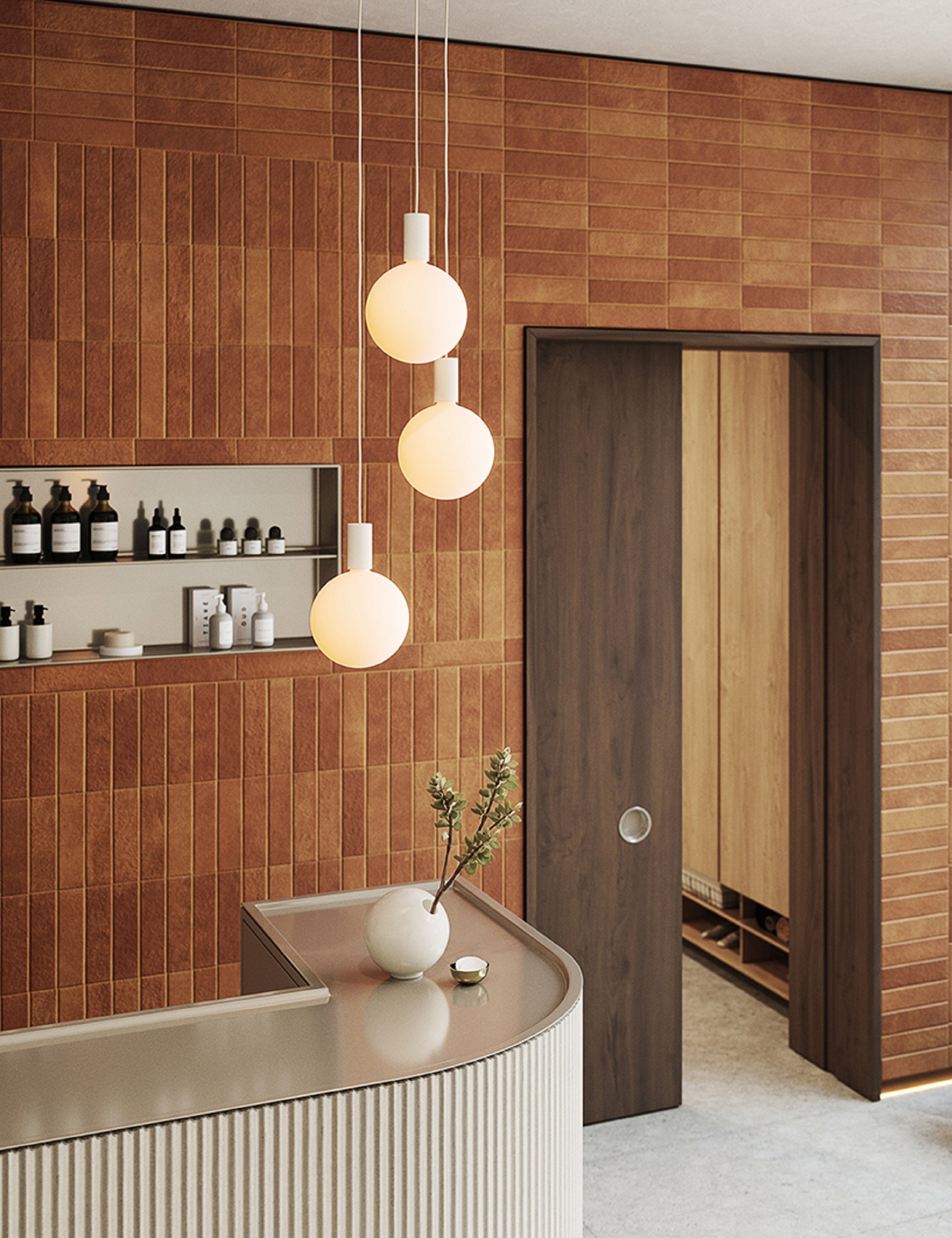Tala Alumina Triple Pendant Light - Modern Ceiling Lighting Fixture for Dining Room, Kitchen Island & Living Room Decor