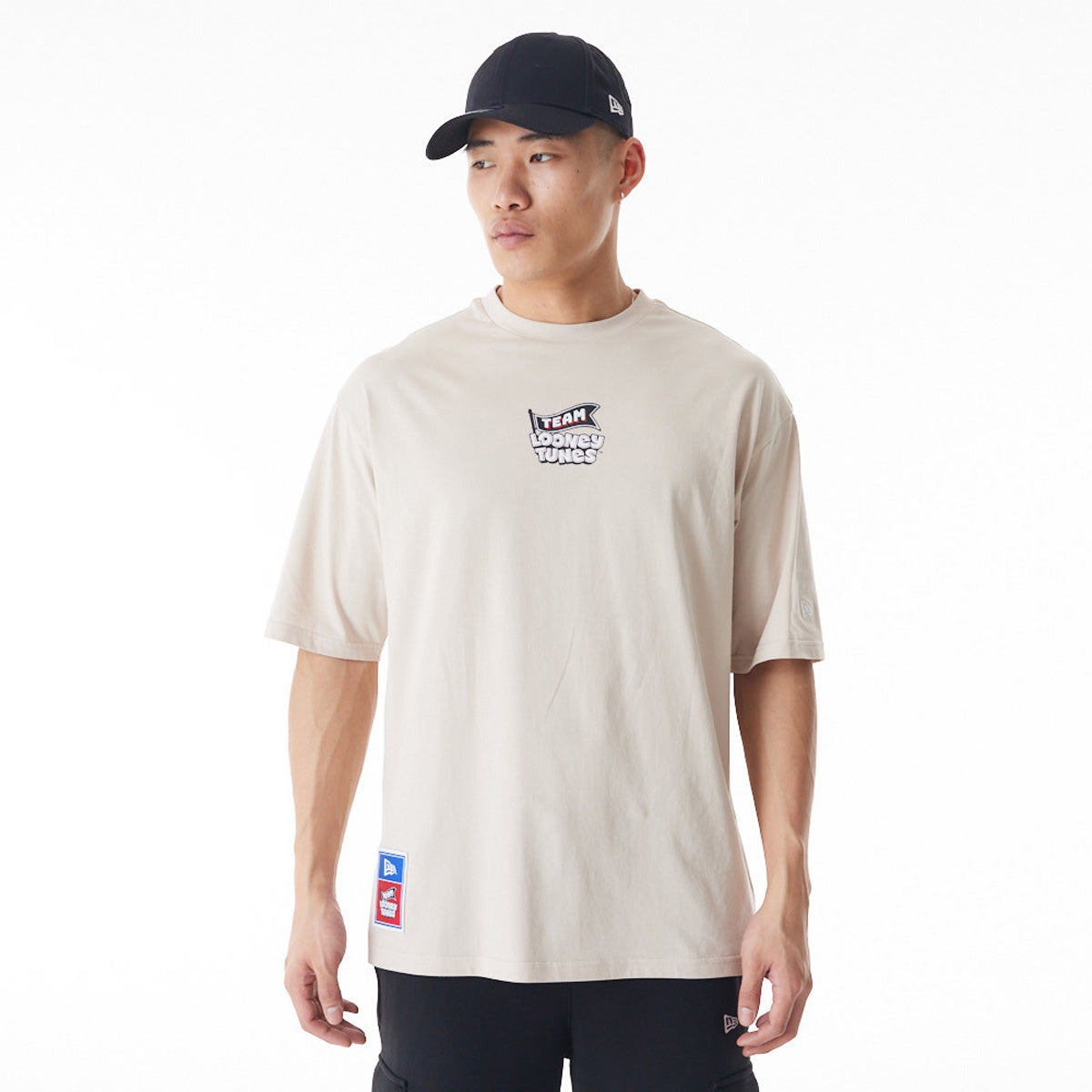 Looney Tunes Bugs Bunny Oversized Graphic T-Shirt | New Era Stone Wash Cotton Tee | Casual Streetwear & Cartoon Fan Gift