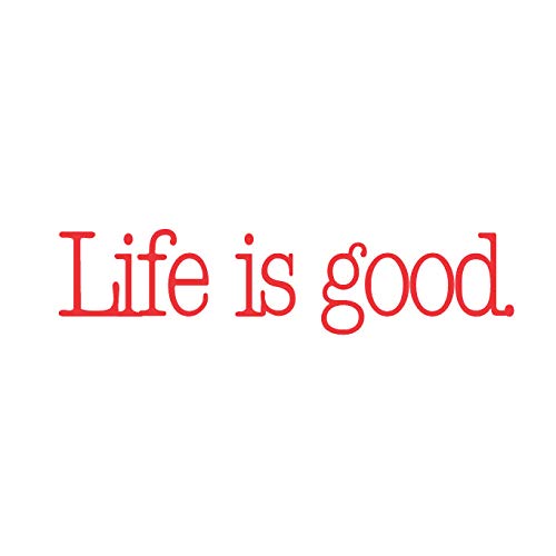 Omega Life is Good Small Red Vinyl Decal Sticker - Waterproof & Durable for Laptops, Cars, Windows & Home Decor