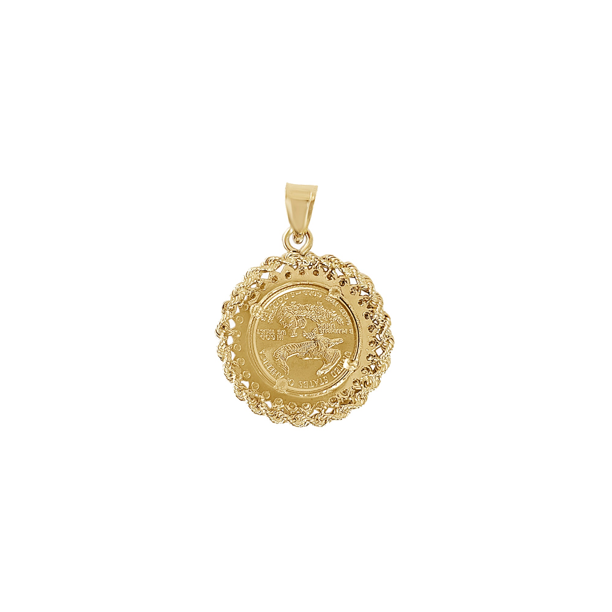 22K 1/10 oz Fine Gold Lady Liberty Coin with Diamond & Rope Halo Design - Perfect for Collectors, Investors & Luxury Gifts (Birthday, Anniversary, Valentine's Day)