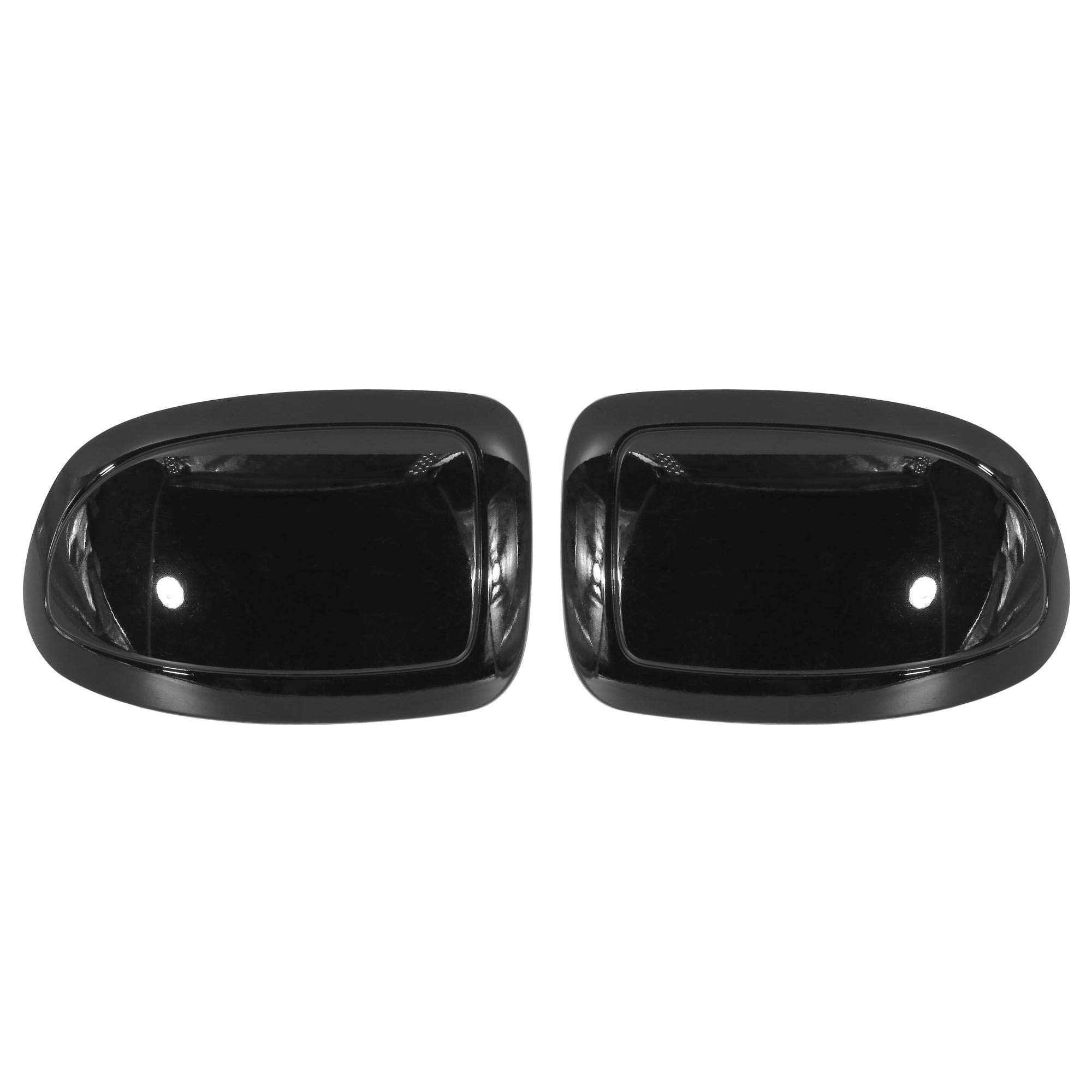 X AUTOHAUX Pair Black Exterior Rear View Mirror Covers for 1999-2006 GMC Sierra - Durable ABS Plastic Replacement Housing Caps for Truck Side Mirrors (Perfect for Off-Roading, Daily Commuting & Vehicle Restoration)
