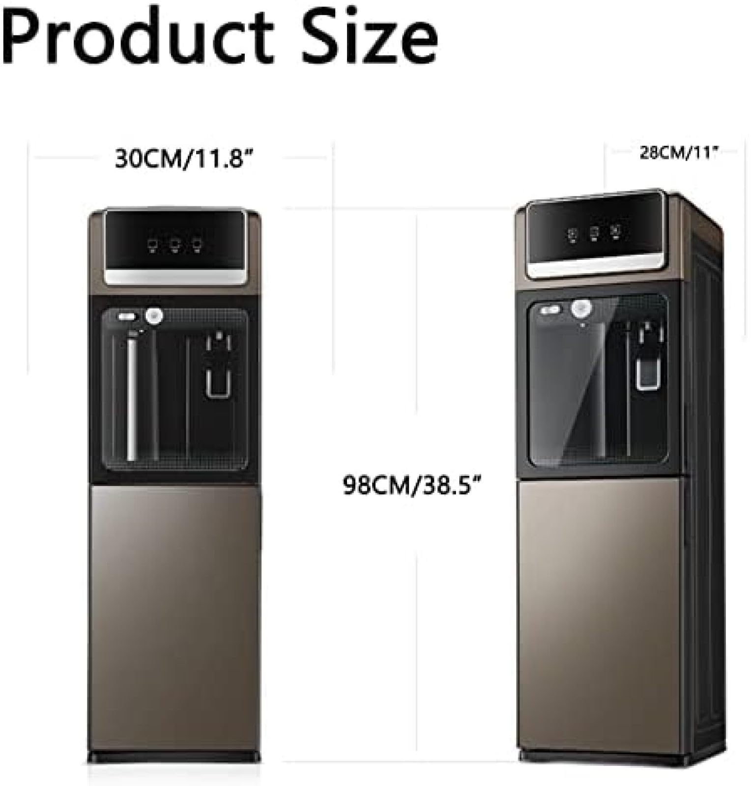 Top-Loading 3-in-1 Vertical Water Cooler Dispenser - Hot & Cold Water Dispenser for Home & Office | Perfect for Kitchen, Breakroom, and Office Hydration Station