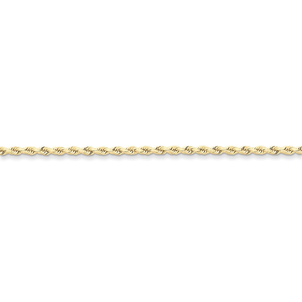10K Gold 2.25mm Diamond-Cut Rope Chain Necklace - 7 Inches (18cm) for Women & Men - Perfect for Everyday Wear, Gifts & Special Occasions