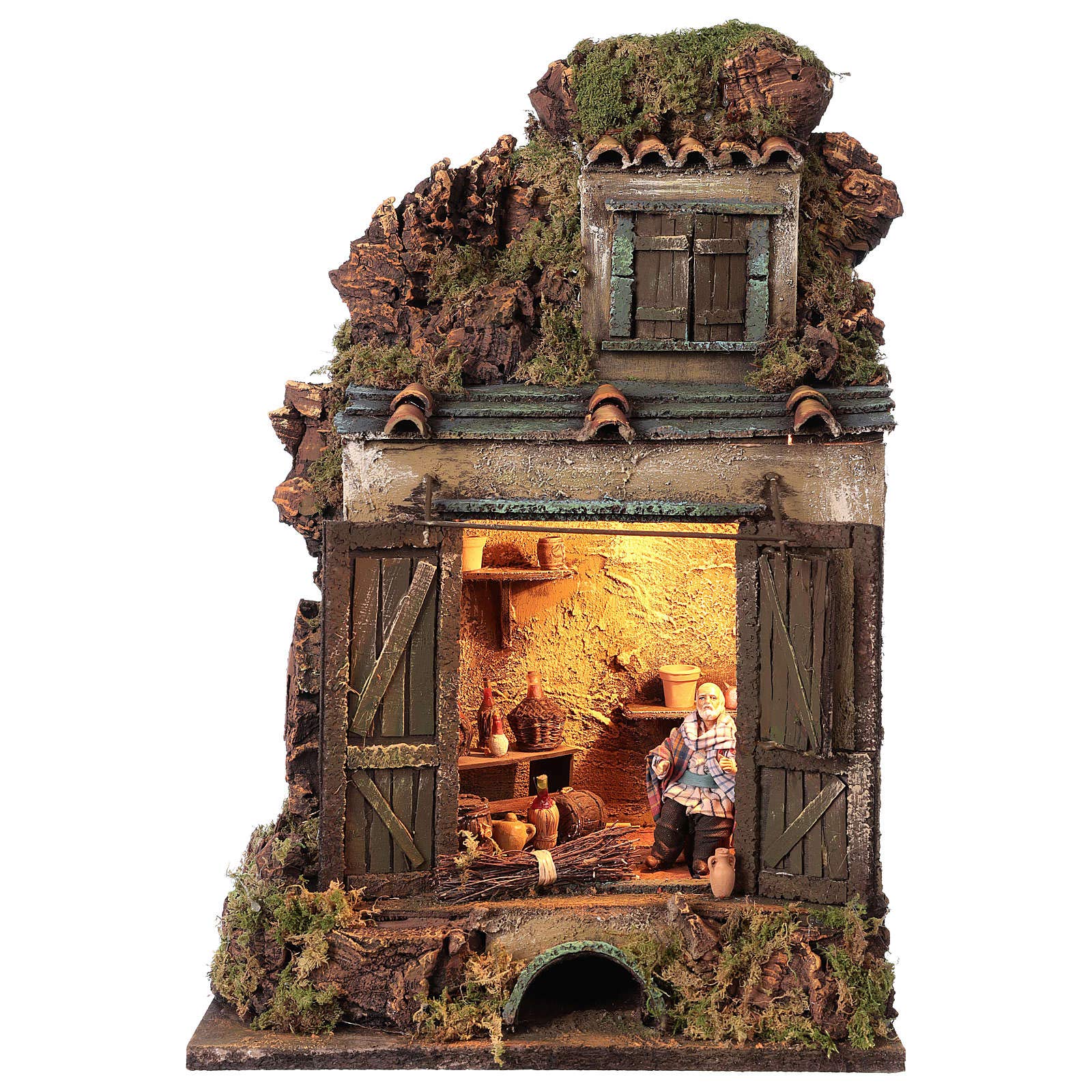 10cm LED Illuminated Neapolitan Nativity Scene - Perfect for Christmas Decor, Home Display, and Holiday Tabletop Centerpiece