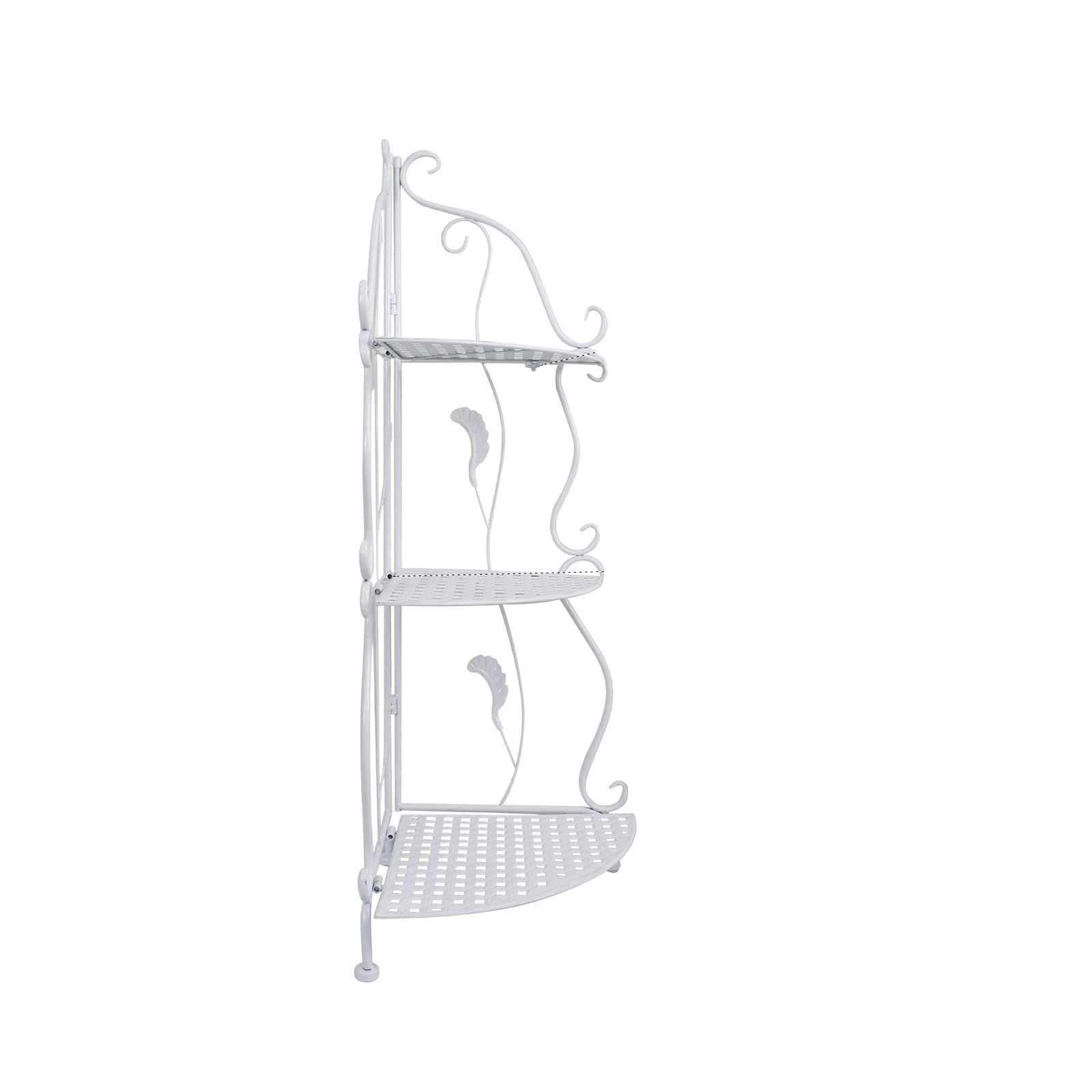 3-Tier Metal Corner Shelf Stand - Tall Display Shelf for Books, Decor & Storage | Stylish Ladder Bookshelf for Living Room, Bedroom, Bathroom & Office | Space-Saving Wall Decor (White) - Perfect for Small Spaces & Home Organization