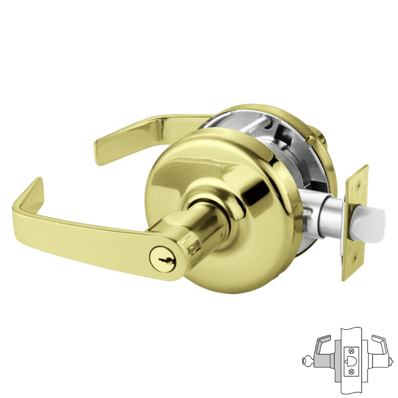 Corbin Russwin CL3851 NZD Cylindrical Lever Lockset - Entrance & Office Security Lock with Newport Lever, L4 Keyway, Keyed Random | Perfect for Commercial Buildings, Schools & Office Doors