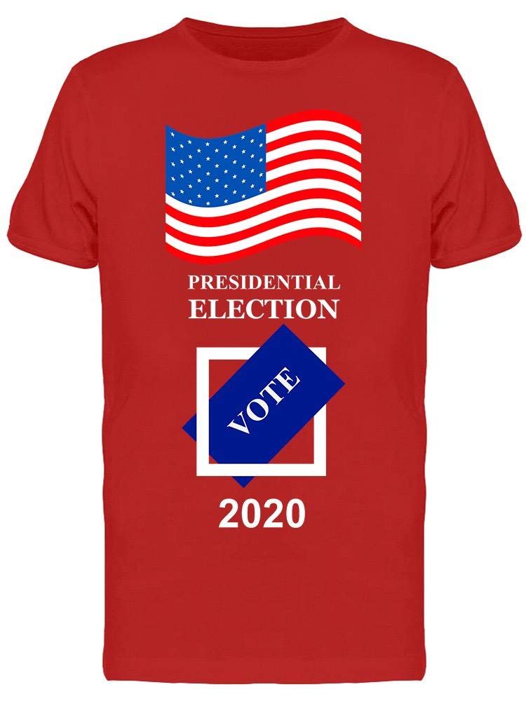 Smartprints Vote 2020 T-Shirt for Men - American Election Themed Casual Wear for Political Events & Patriotic Outfits