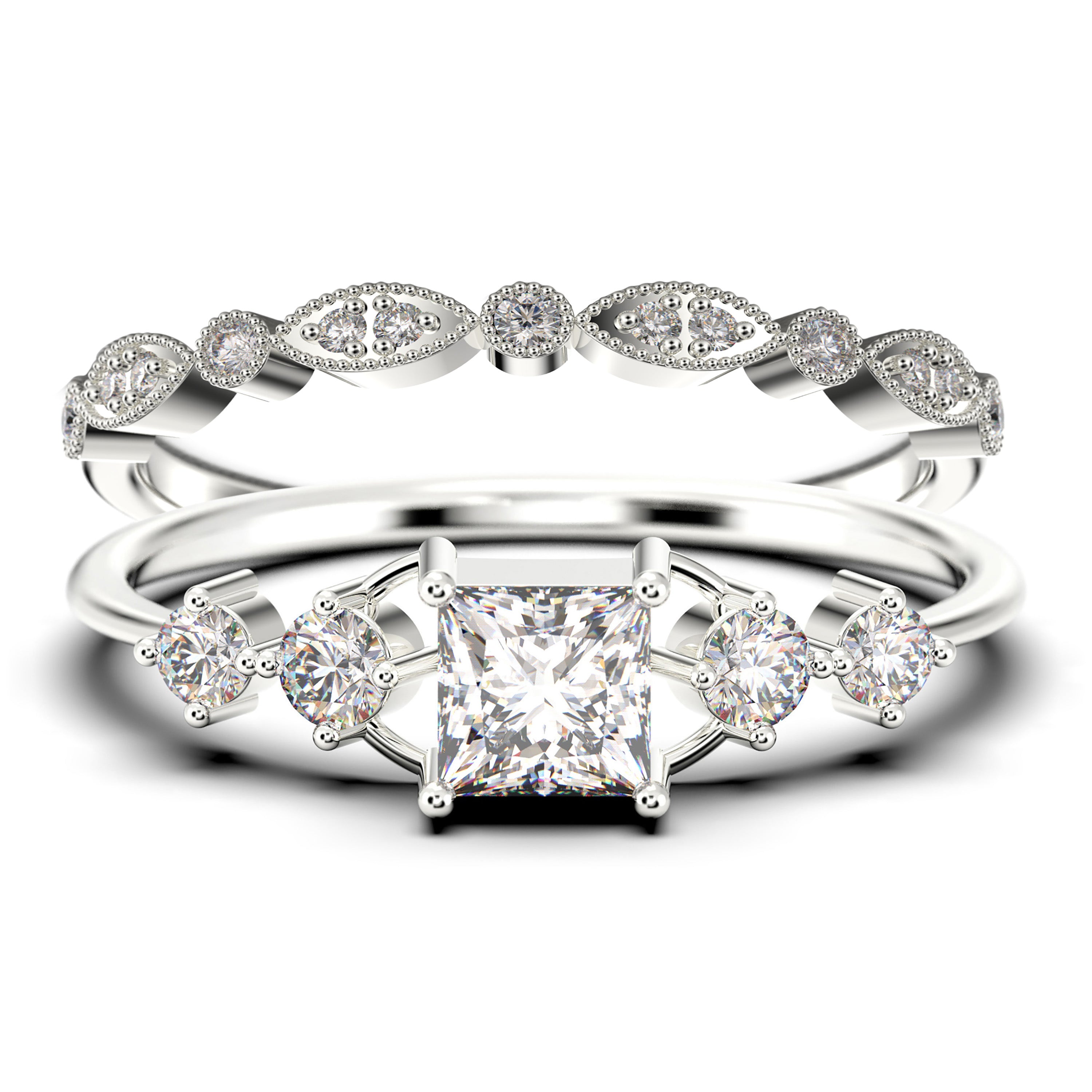1.25 Carat Princess Cut Moissanite Engagement Ring - Minimalist Anniversary & Wedding Band in 10k/14k/18k Solid Gold - Dainty Promise Ring for Bridal Set - Perfect for Proposals, Vow Renewals & Special Occasions
