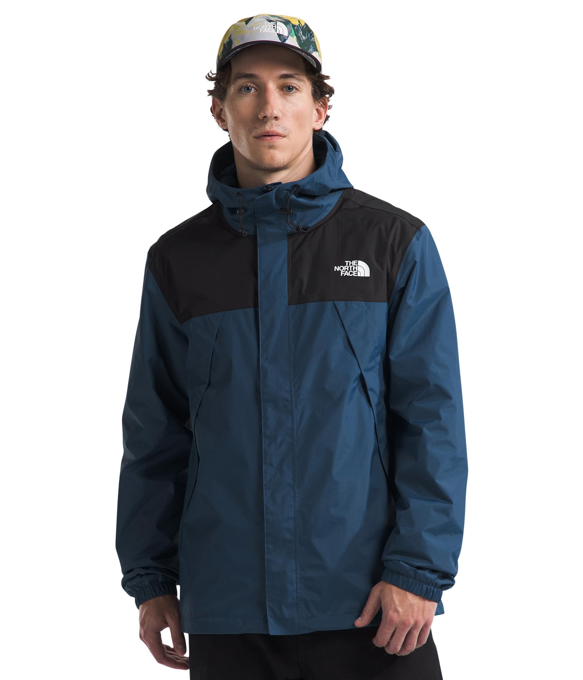The North Face Men's Antora Jacket - Waterproof Windproof Hiking Jacket for Outdoor Adventures (Standard & Big Sizes, Shady Blue/TNF Black, Medium) - Perfect for Camping, Hiking & Winter Sports
