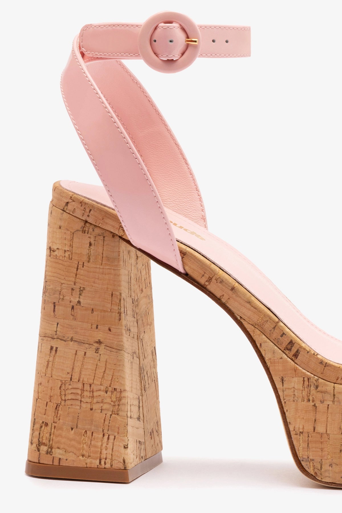 Tulip Patent Leather & Natural Cork Dolly Sandal - Comfortable Women's Wedge Sandals for Summer, Beach, and Casual Outings