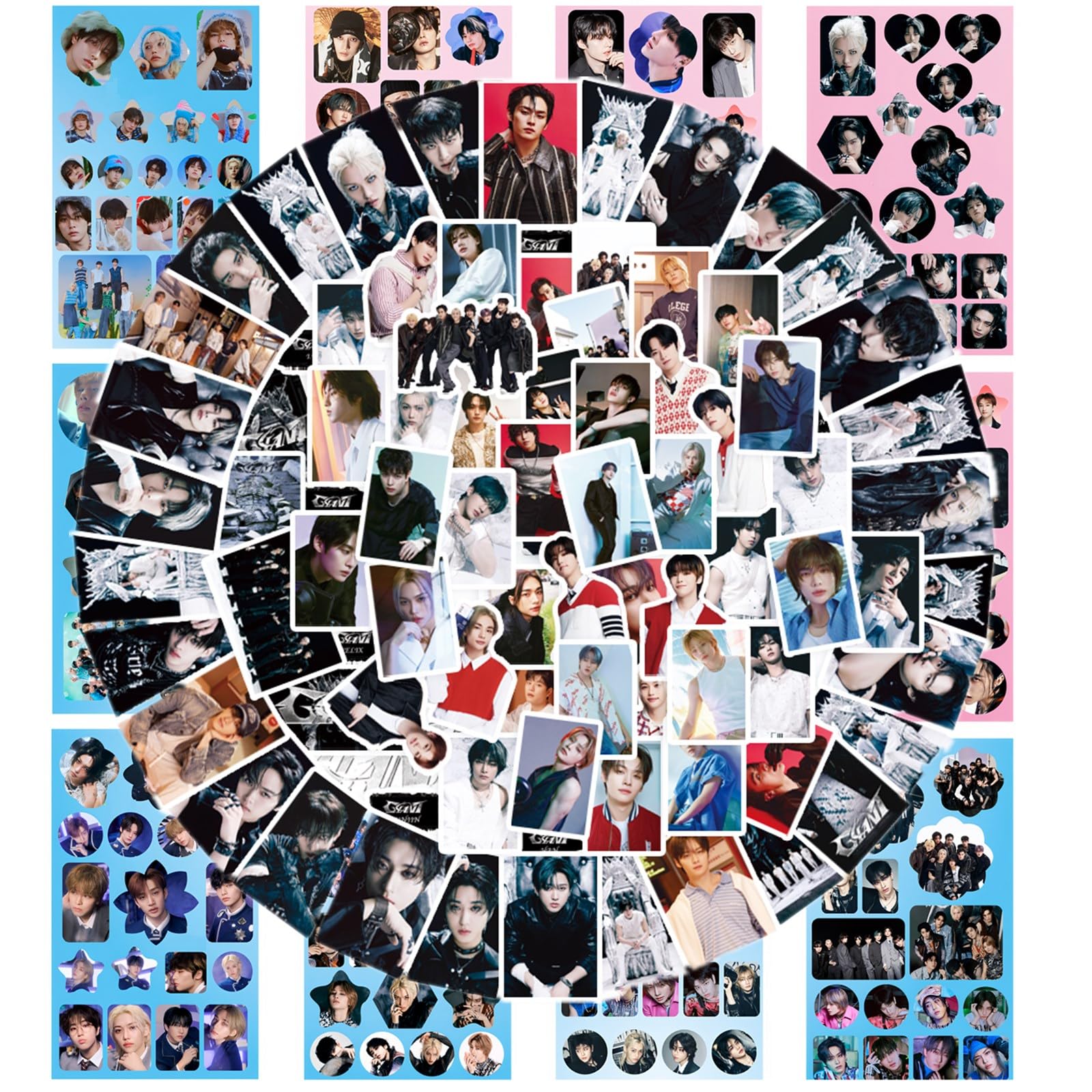 300PCS Stray Kids Stickers Set - Cute Kpop Stickers for Fans, Waterproof Vinyl Decals for Laptop, Phone, Skateboard, Car, Notebook - Perfect Gift for Kpop Lovers (Pink) - Great for Room Decor, School Supplies & Fan Collections
