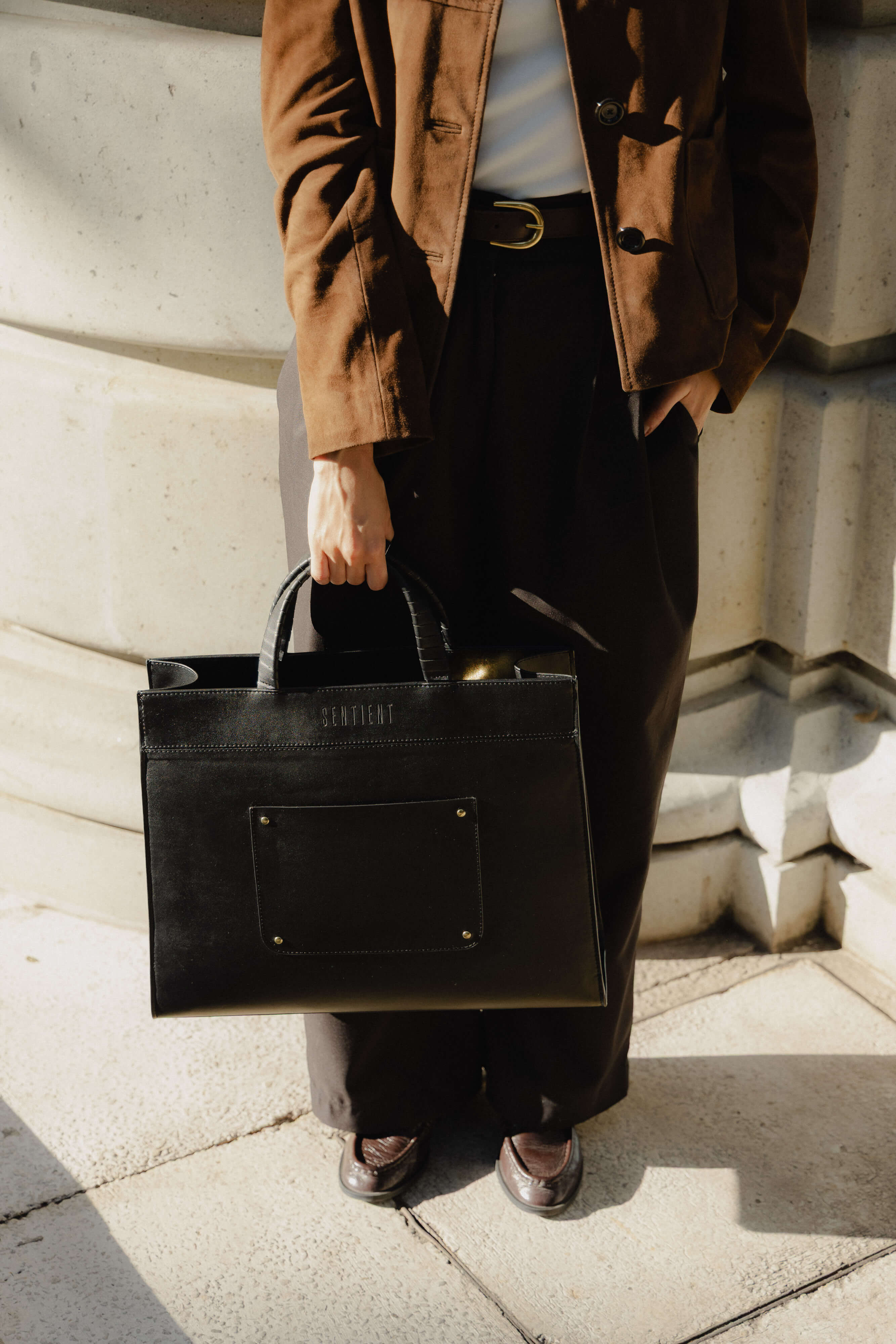 Panthera Maxi Vegan Cactus Leather Bag for Women | Sustainable Black Handbag | Perfect for Work, Travel & Everyday Use