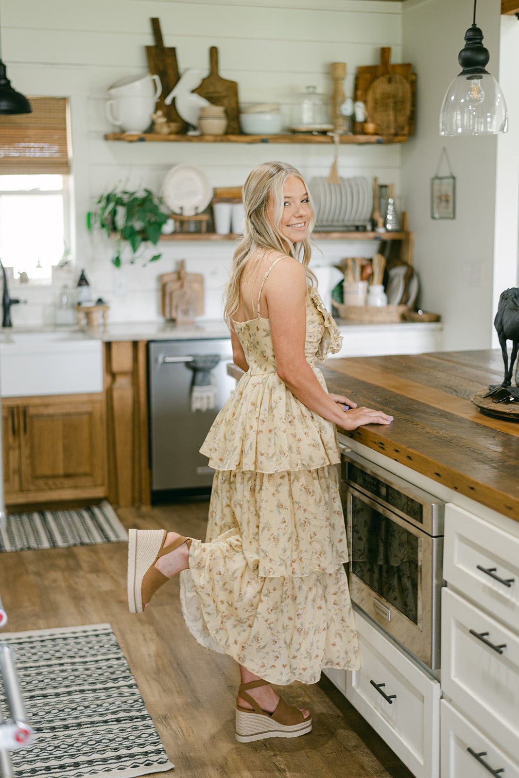 Elegant Yellow Floral Bow Front Midi Dress for Women | Summer Casual & Party Wear | Perfect for Weddings, Garden Parties & Date Nights