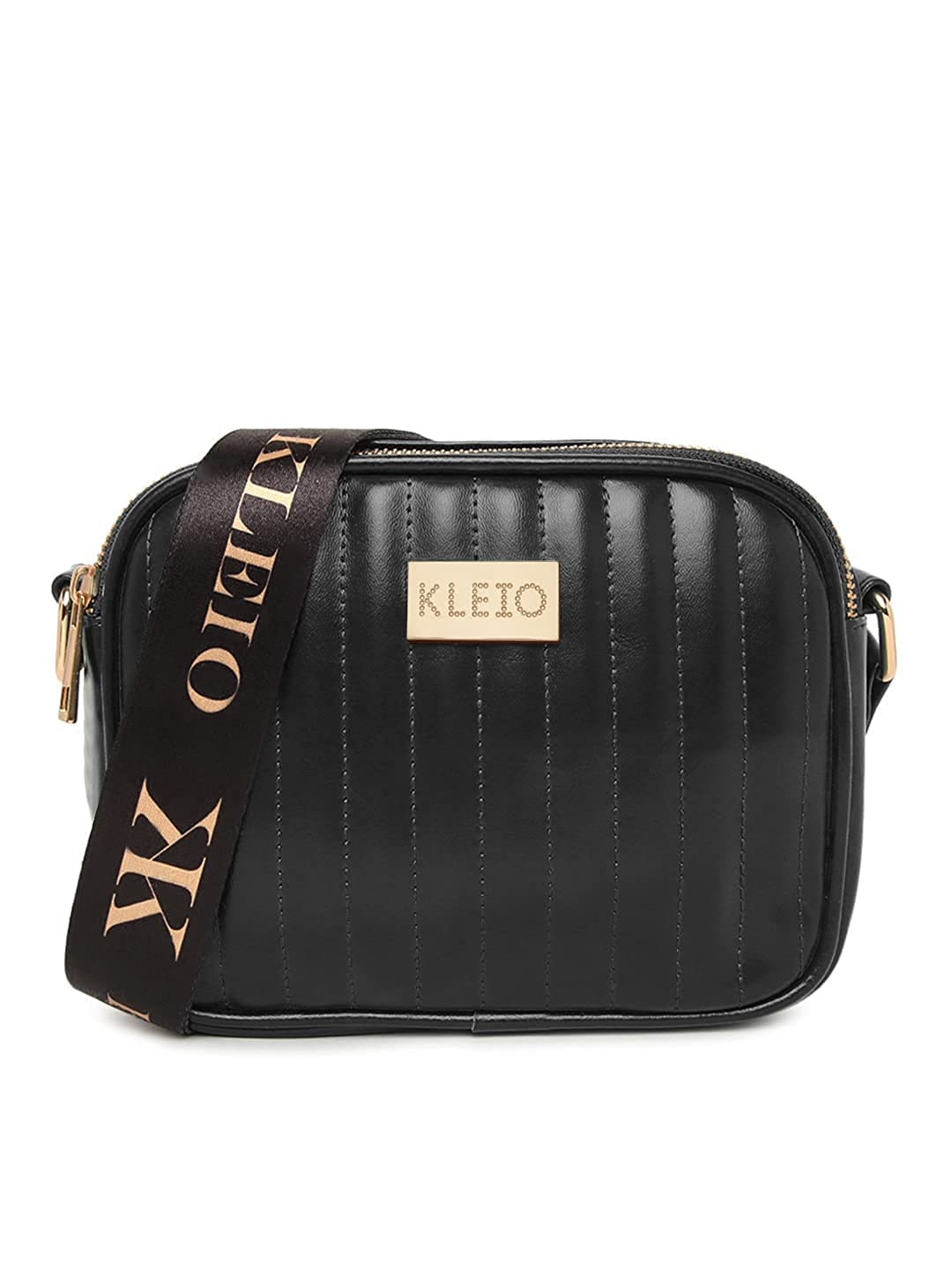 KLEIO Vegan Leather Quilted Elegant Sling Bag for Women - Adjustable Strap & Zipper Closure | Stylish Crossbody Purse for Everyday Use, Work, College, Parties & Special Occasions | Perfect for Office, Shopping & Travel Accessories