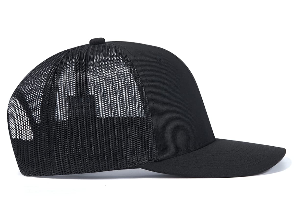Quanhaigou Trucker Hat - Breathable Mesh Snapback Baseball Cap for Men & Women - Adjustable Unisex Outdoor Hat for Hiking, Running, and Casual Wear