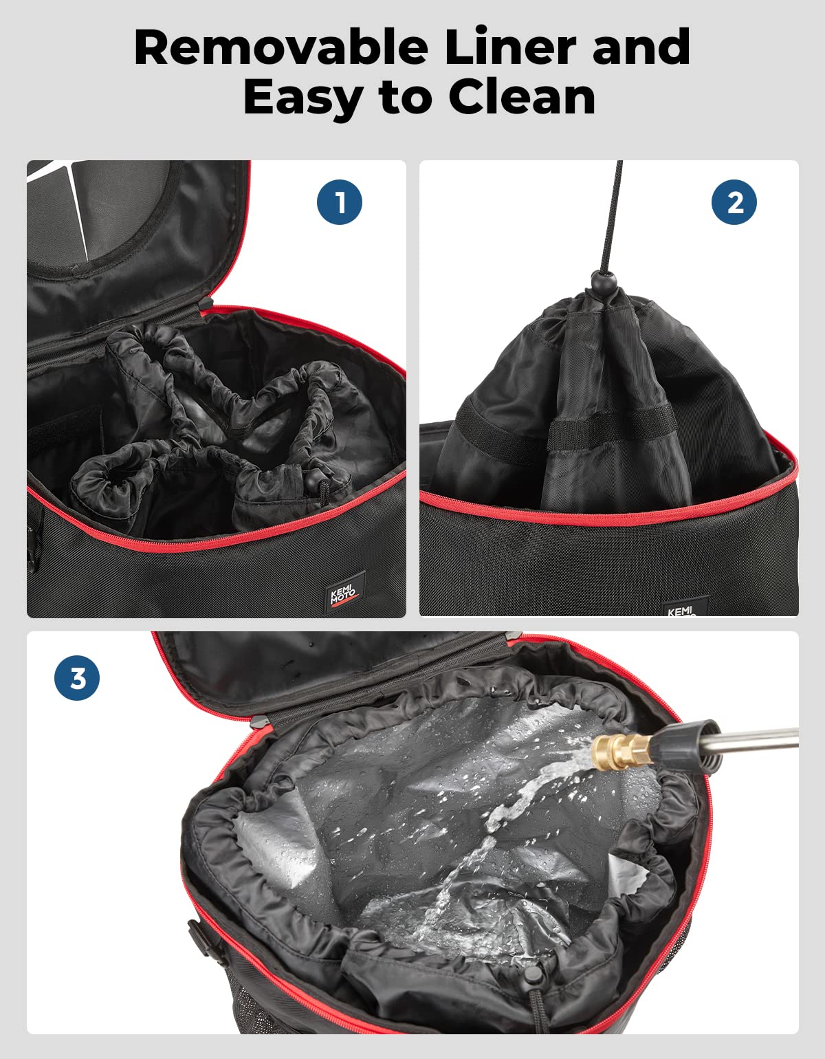 KEMIMOTO Collapsible Boat Trash Can with Lid - Portable Reusable Garbage Bin for Boating, Camping, RV, Pontoon & Kayak | Waterproof Outdoor Storage Bag for Marine & Travel Use