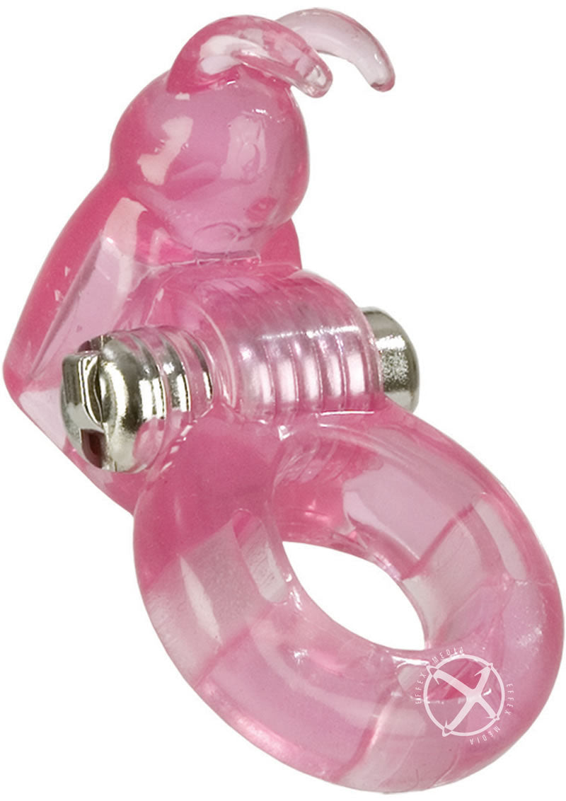 Premium Vibrating Cock Ring with Clitoral Stimulation - Rabbit Enhancer for Couples Pleasure, Waterproof & Rechargeable - Perfect for Valentine's Day & Romantic Nights (Pink)