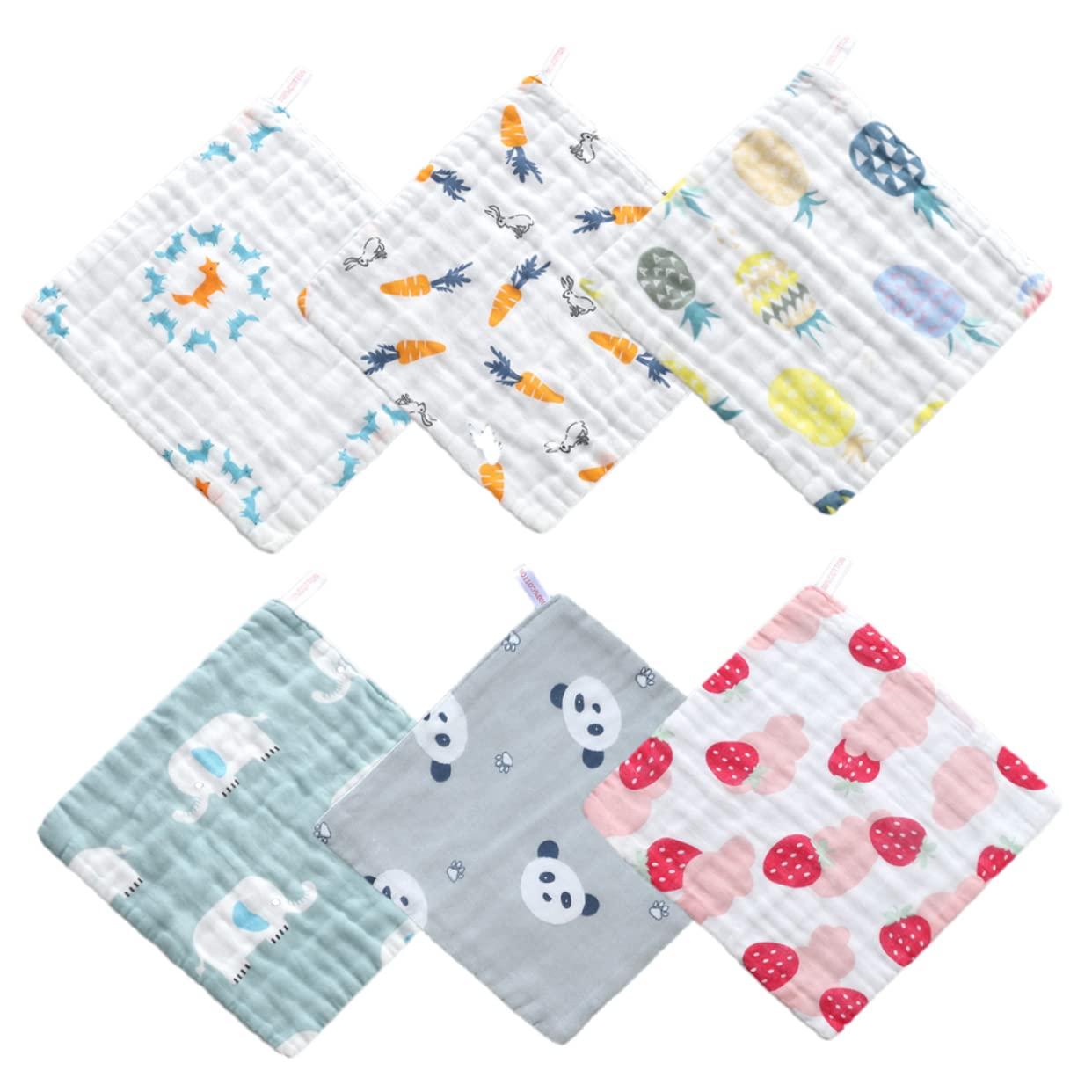 HEMOTON 18-Piece Face Towel Set - Soft Washcloths & Bibs for Babies, Adults, and Daily Use | Perfect for Bathing, Makeup Removal, and Mealtime Protection
