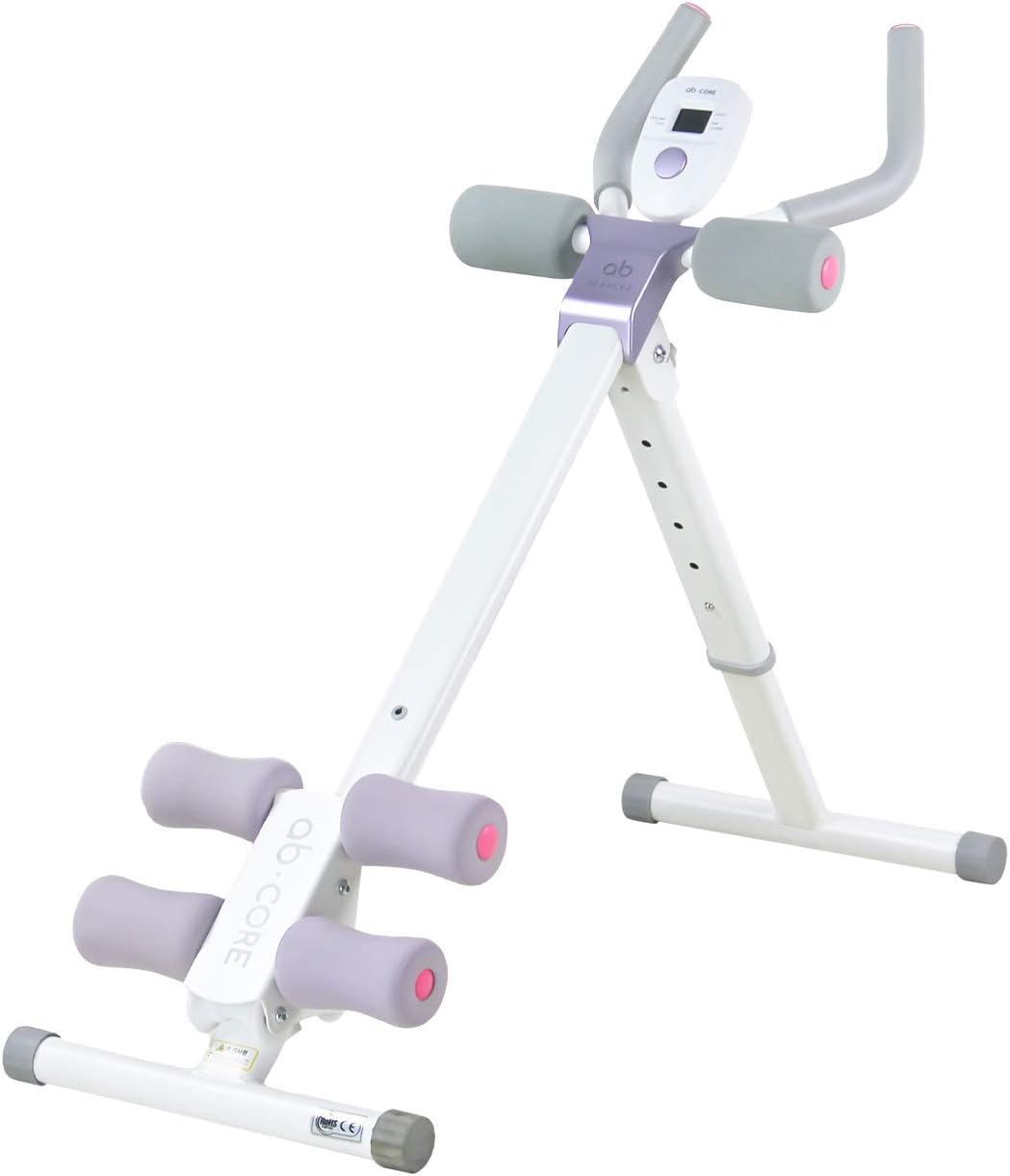 Leikefitness Adjustable Ab Trainer Machine - Full Body Workout Equipment for Core, Waist, Legs & Buttocks with LCD Monitor (AB9300) - Perfect for Home Gym & Fitness Training