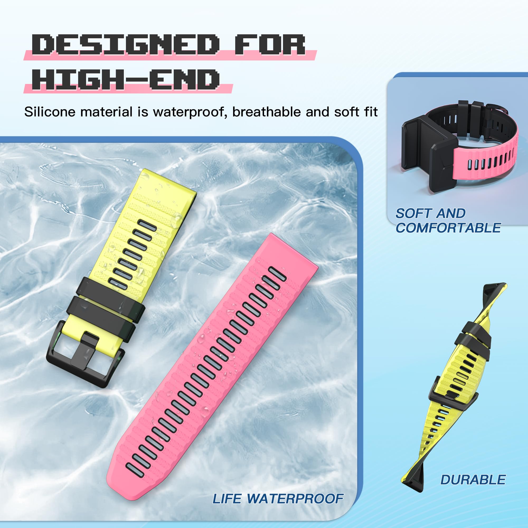 Narati Adjustable Silicone Wrist Straps for Nintendo Switch Joy Cons & OLED Model - 2 Pack Wrist Bands Compatible with Just Dance 2025/2024/2023/2022/2021 - Perfect for Kids & Adults Gaming Accessories - Ideal for Dance Games, Fitness Tracking & Motion Control Gaming