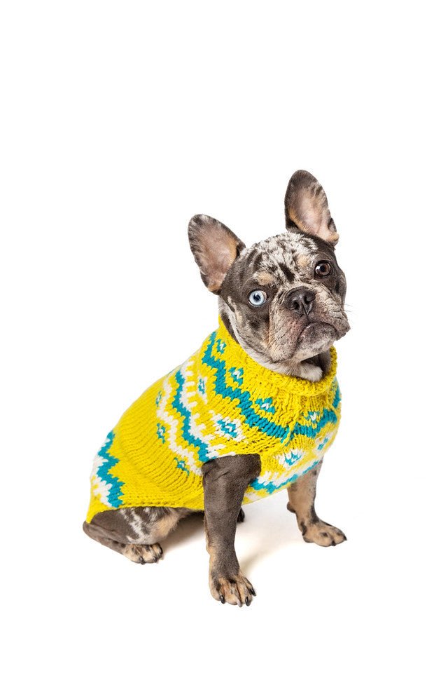 Electric Yellow Fair Isle Sweater for Women - Cozy Knit Pullover Winter Sweater - Perfect for Christmas, Holidays & Casual Outfits