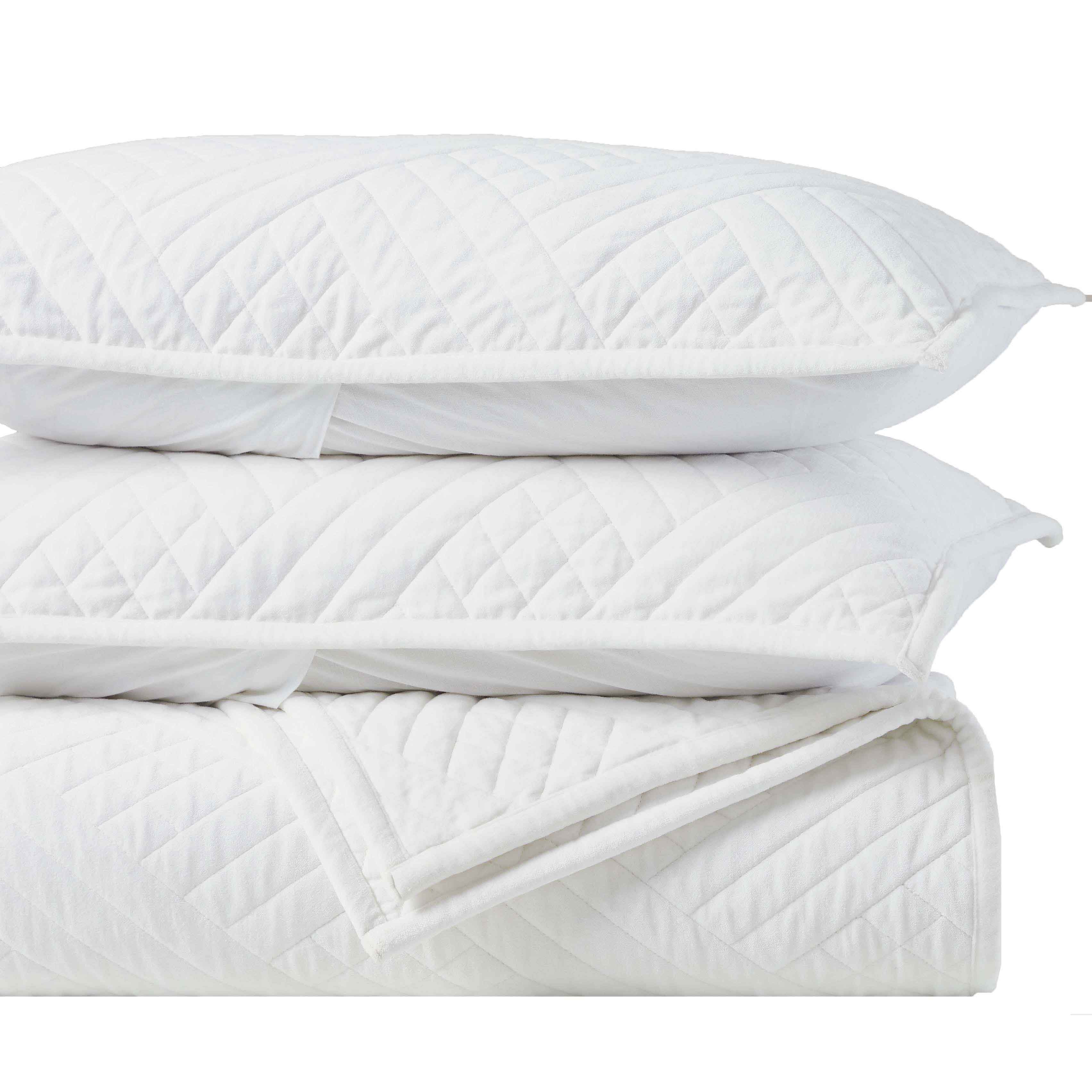 Karina Cotton Velvet Lightweight Quilt & Sham Set - Ultra Soft Bedding for All Seasons | Perfect for Master Bedroom, Guest Room & Cozy Nights