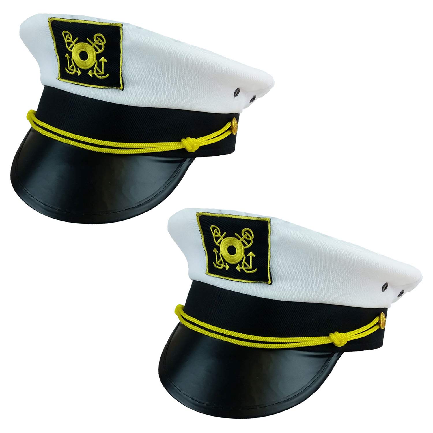 Funny Captain Hats for Parties - Nautical Theme Yacht & Cruise Ship Hats - Perfect for Bachelor & Bachelorette Parties, Costume Events and Themed Cruises