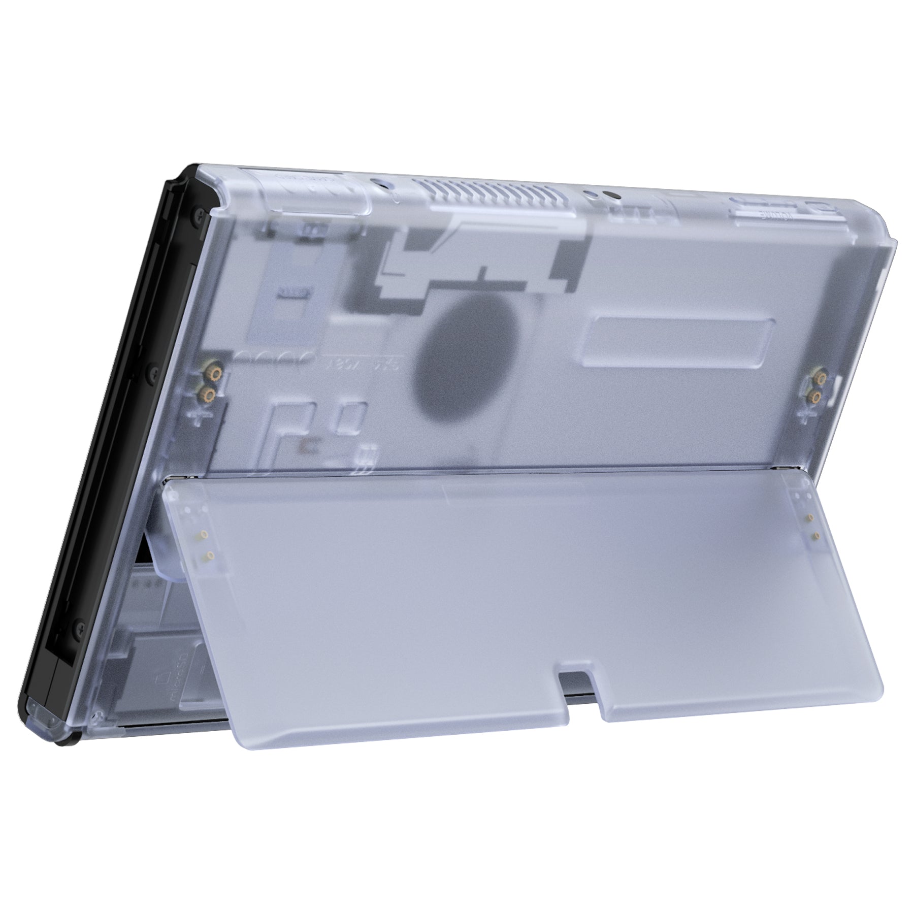 eXtremeRate Glacier Blue Replacement Back Plate Shell Case with Kickstand for Nintendo Switch OLED - DIY Housing (Console & Joycon Not Included) - Perfect for Gaming, Travel & Customization ZNSOM5003