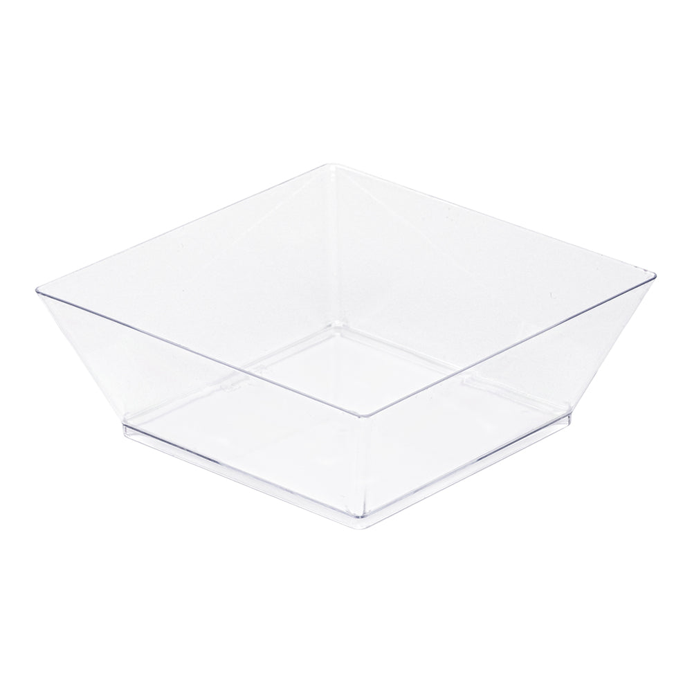 10 oz Clear Square Plastic Bowls - 4.25