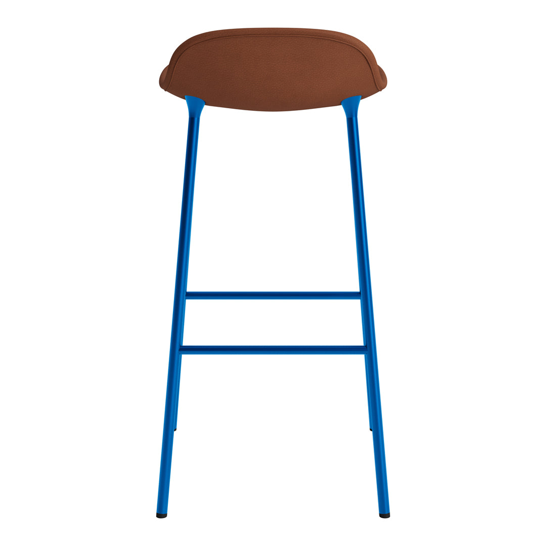 Modern Form Bar Stool with Metal Legs & Upholstered Seat - Perfect for Kitchen Islands, Home Bars & Commercial Use