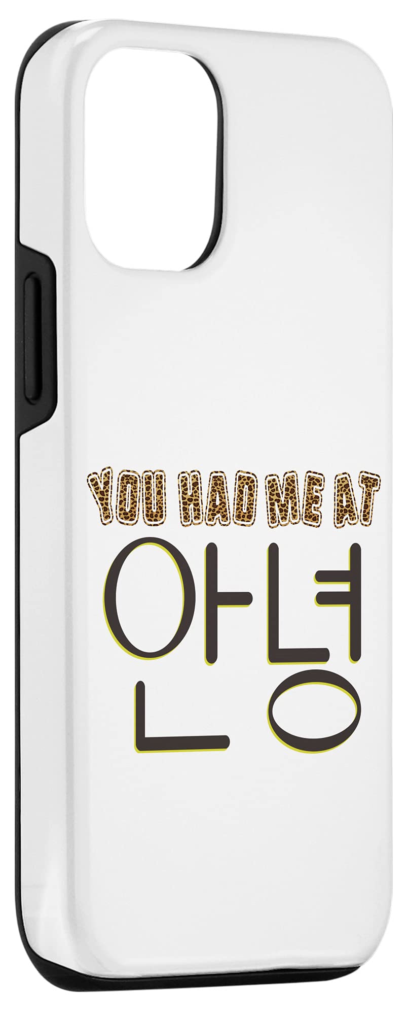 iPhone 12/12 Pro Korean Hangul Fashion Case - Cute Annyeong Hello Design - Perfect for K-Pop Fans & Korean Culture Lovers - Great for Daily Use, Travel & Photo Shoots