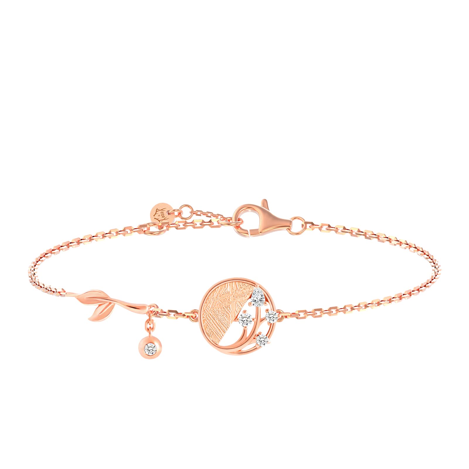 AWNL Women's Meteorite Bracelet - Sterling Silver & 18K Gold Plated Tree of Life Design - Adjustable 7''-7.4'' - Spiritual Jewelry Gift for Her - Perfect for Meditation, Yoga & Everyday Wear