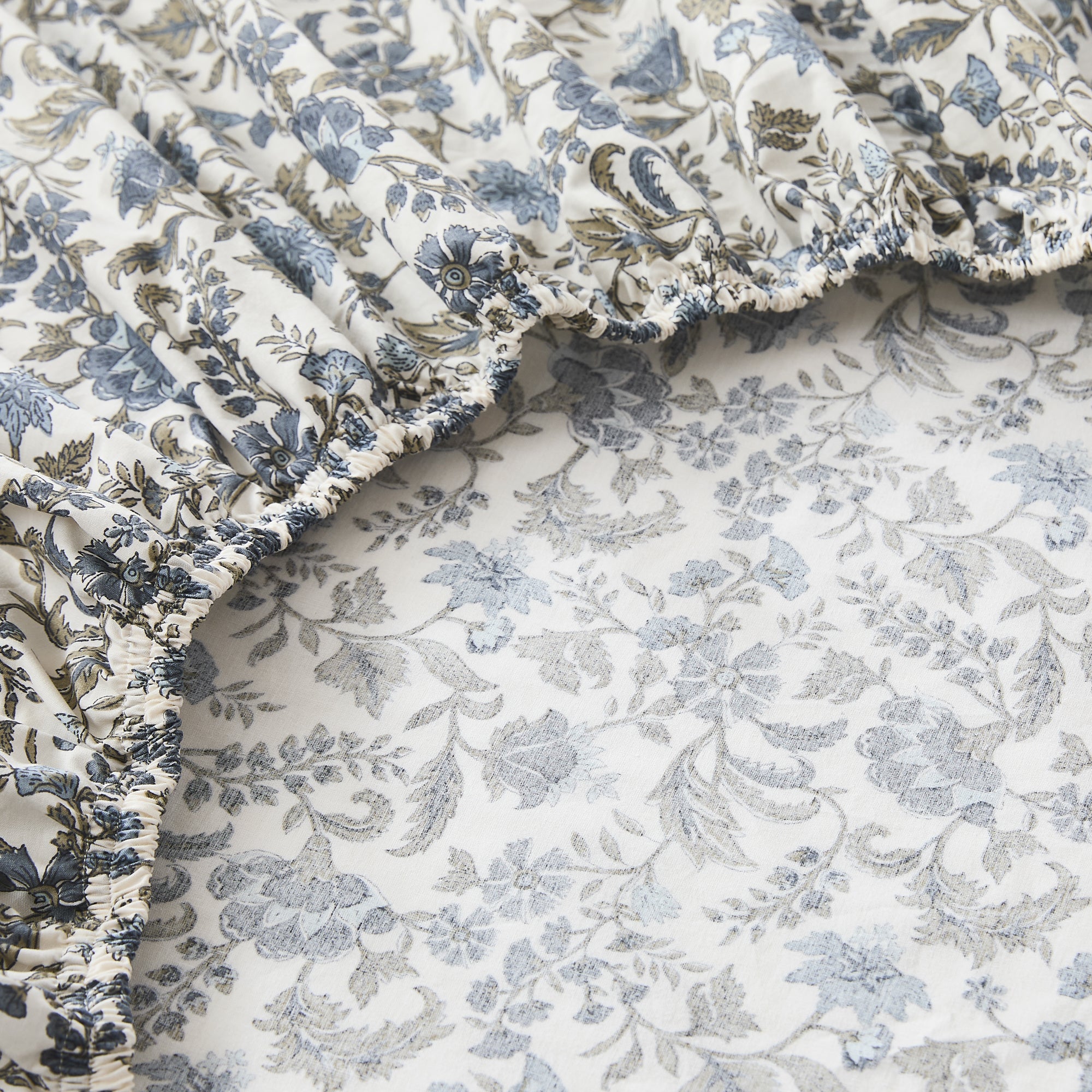 Lillian Block Print Cotton Sheet Set - Soft & Breathable Queen Size Bedding for Comfortable Sleep - Perfect for Home, Hotel, and Guest Room Use