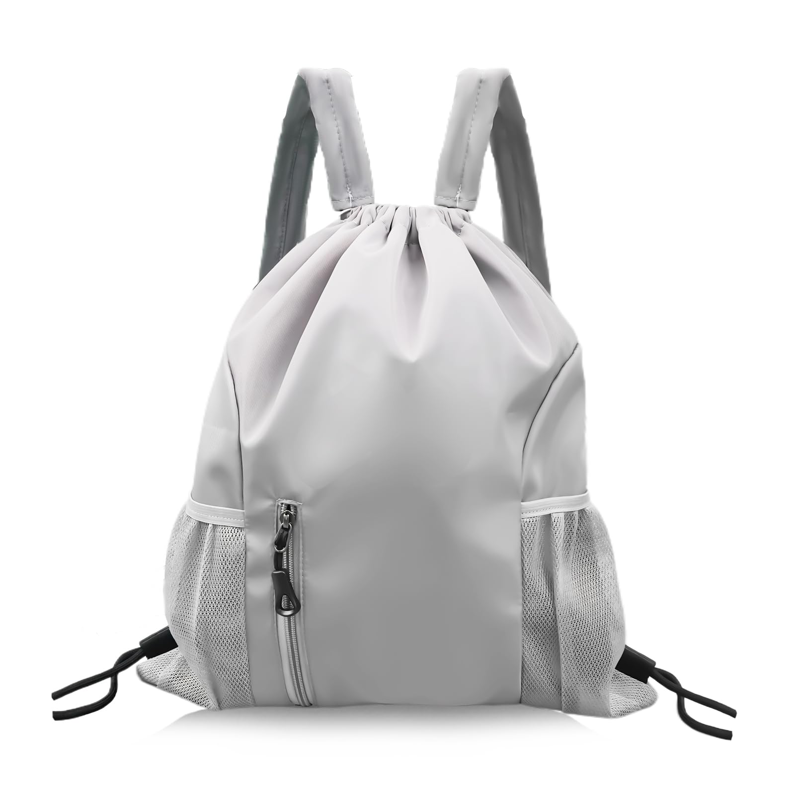 Lightweight Waterproof Unisex Drawstring Backpack for Sports, Travel, Fitness & Outdoor Activities - Compact String Bag for Gym, Hiking, School & Daily Use (Gray)