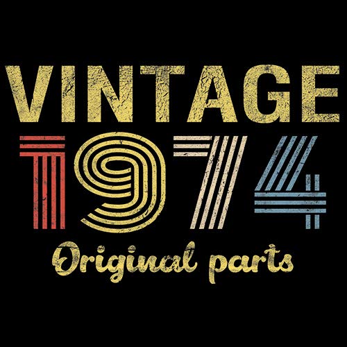 1974 Vintage Original Parts 51st Birthday Gift for Men - Retro 51st Birthday T-Shirt - Perfect for Milestone Celebrations & Nostalgic 70s Theme Parties