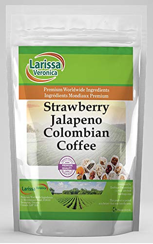 Premium Colombian Coffee Beans - Strawberry Jalapeno Flavored, Gourmet Whole Bean Coffee, 4 oz Bag | Perfect for Breakfast, Office & Gift Giving | Naturally Flavored Specialty Coffee