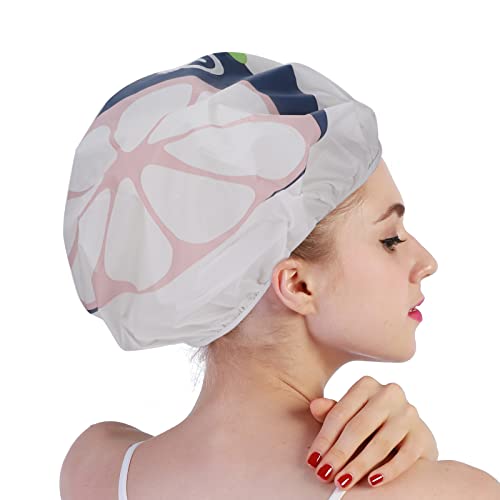 10Pcs EVA Shower Caps for Women, Waterproof Plastic Shower Hat for Bathing, Travel, Spa & Salon Use - Soft & Durable Hair Cap for Home, Hotel & Gym (Mangosteen Color)