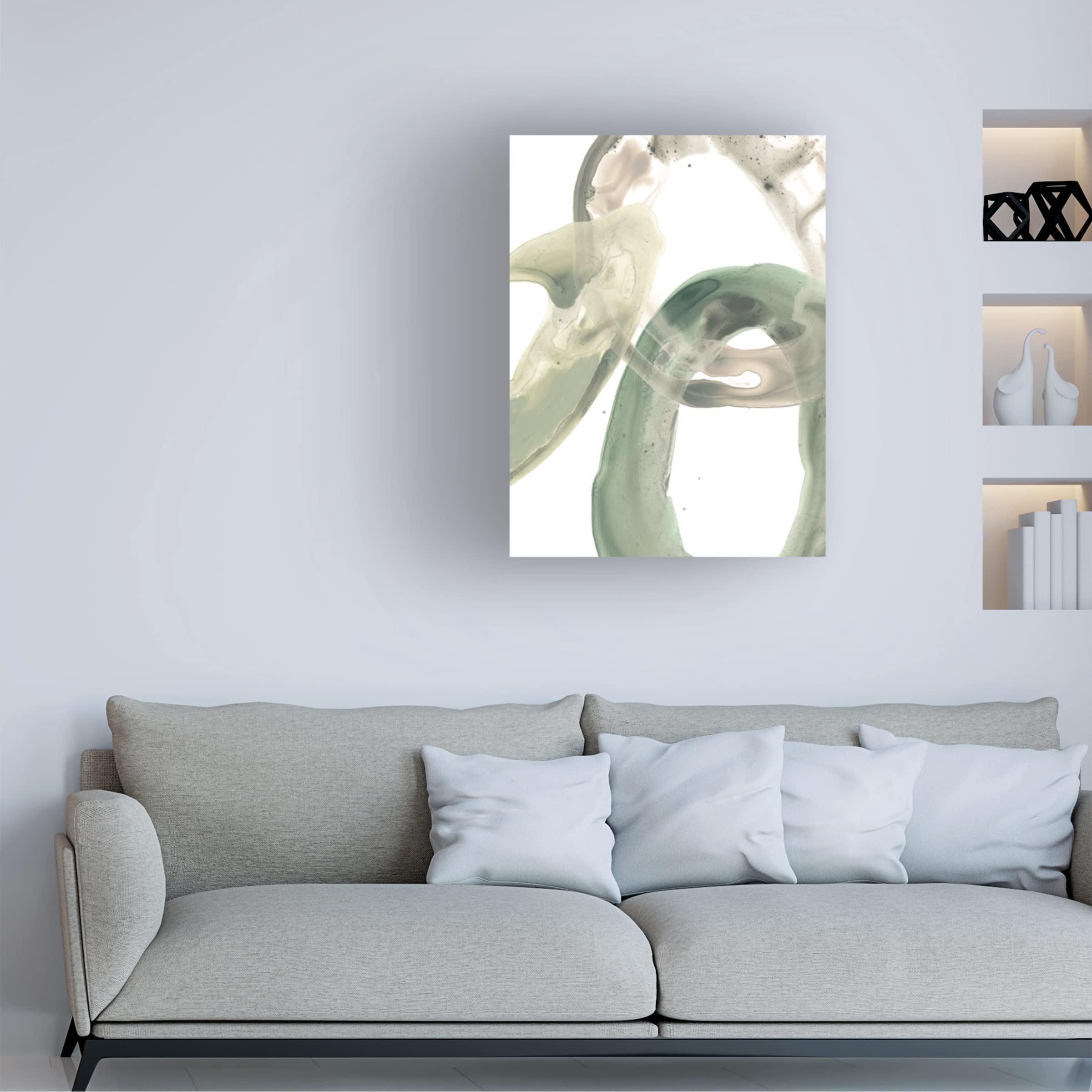Trademark Fine Art 'Concentric Lichen V' Canvas Art Print by June Erica Vess - Modern Abstract Nature Wall Decor for Living Room, Bedroom & Office