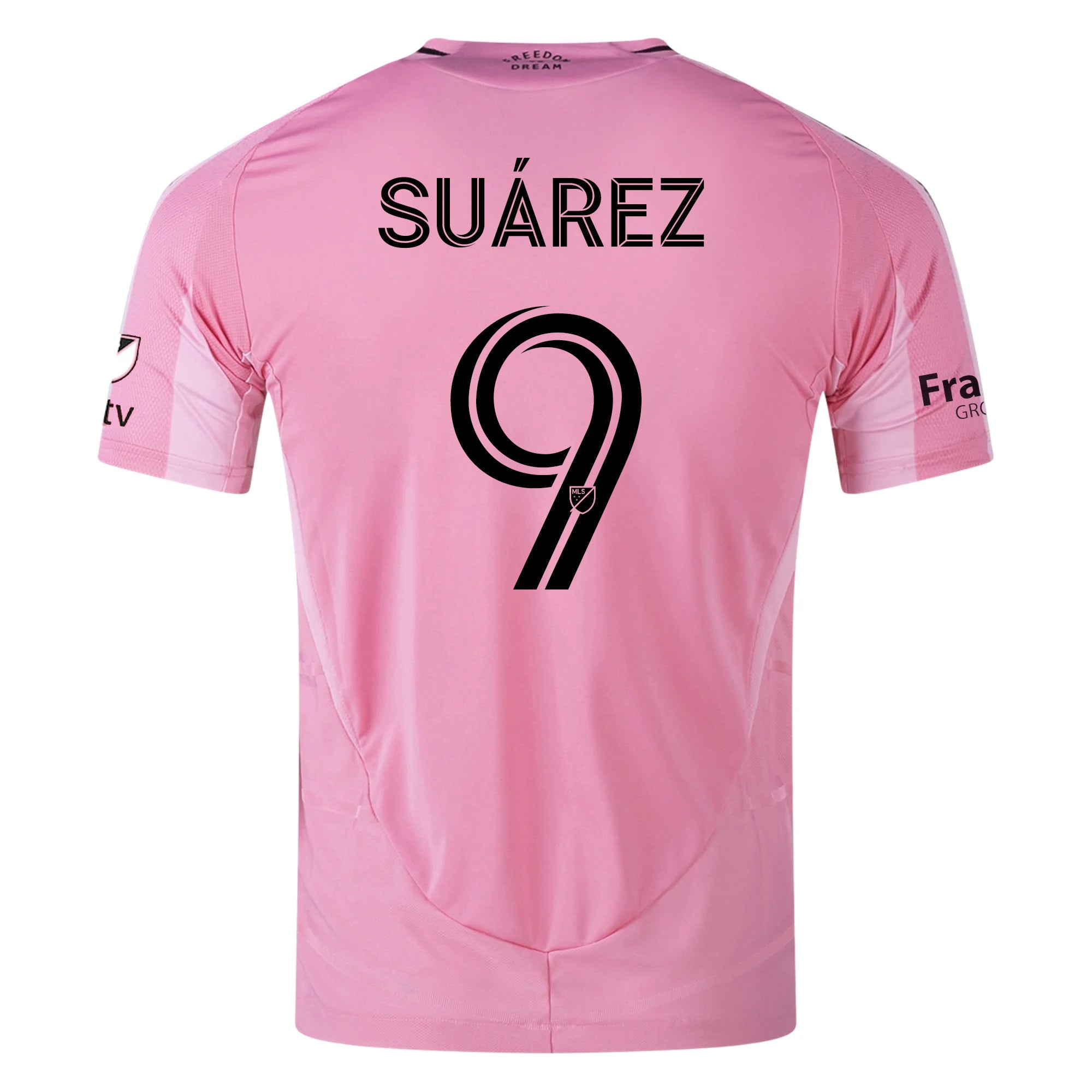Adidas Luis Suarez Inter Miami CF Authentic Home Jersey 25/26 with MLS Patches & Sponsor - Easy Pink | Official Soccer Jersey for Fans & Players | Perfect for Games, Training & Collecting