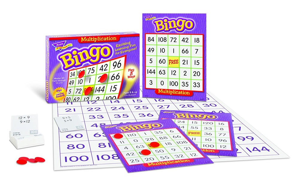 Fun Bingo Games for Kids - Learn Multiplication with Educational Math Bingo | Perfect for Classroom & Homeschool Learning Activities