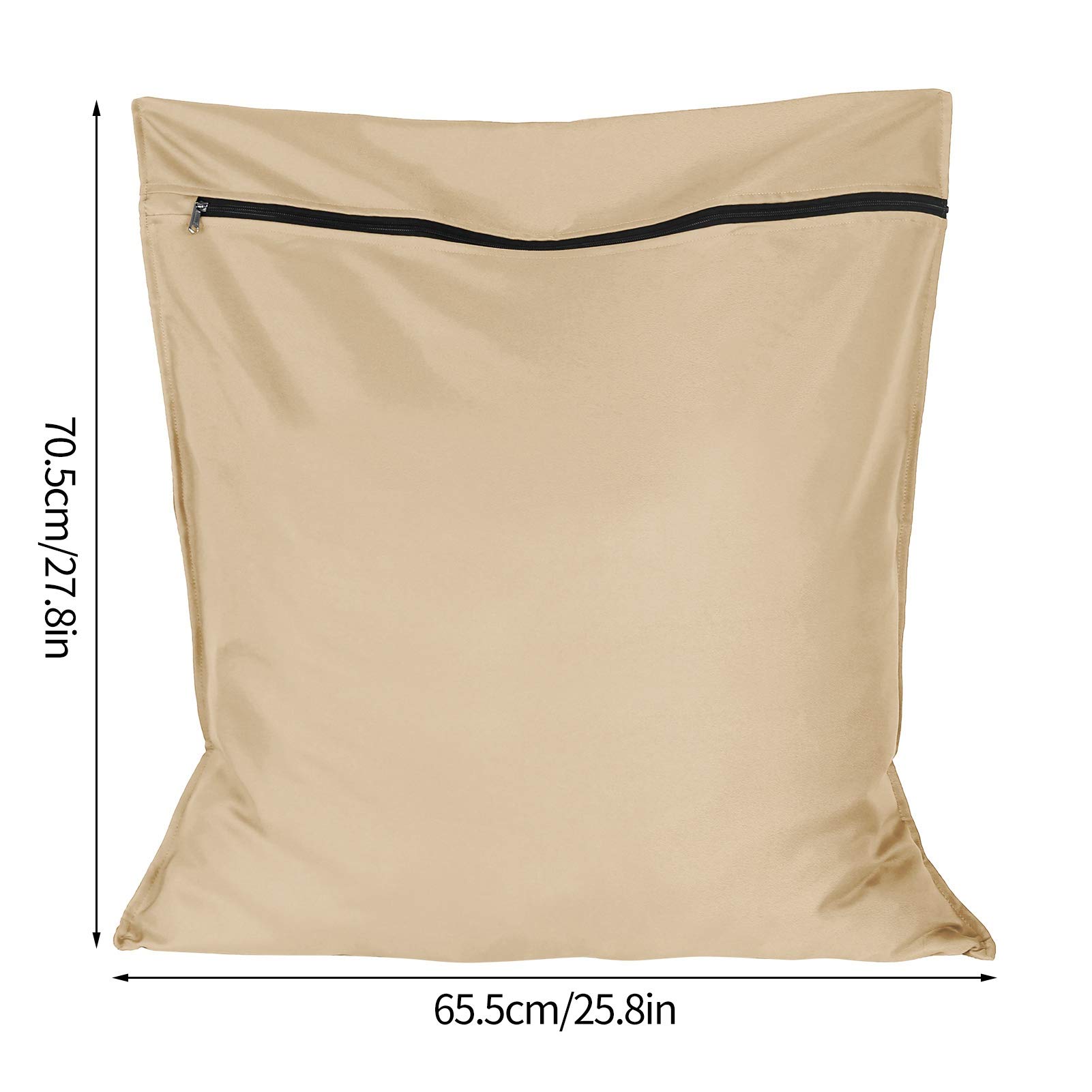 AUXSOUL Large Pet Laundry Bag for Washing Machine - 25.8’’x27.8’’ (65x70cm) Dog Cat Horse Hair Remover - Prevents Clogging, Beige | Perfect for Pet Bedding, Blankets & Clothes | Machine Wash Safe