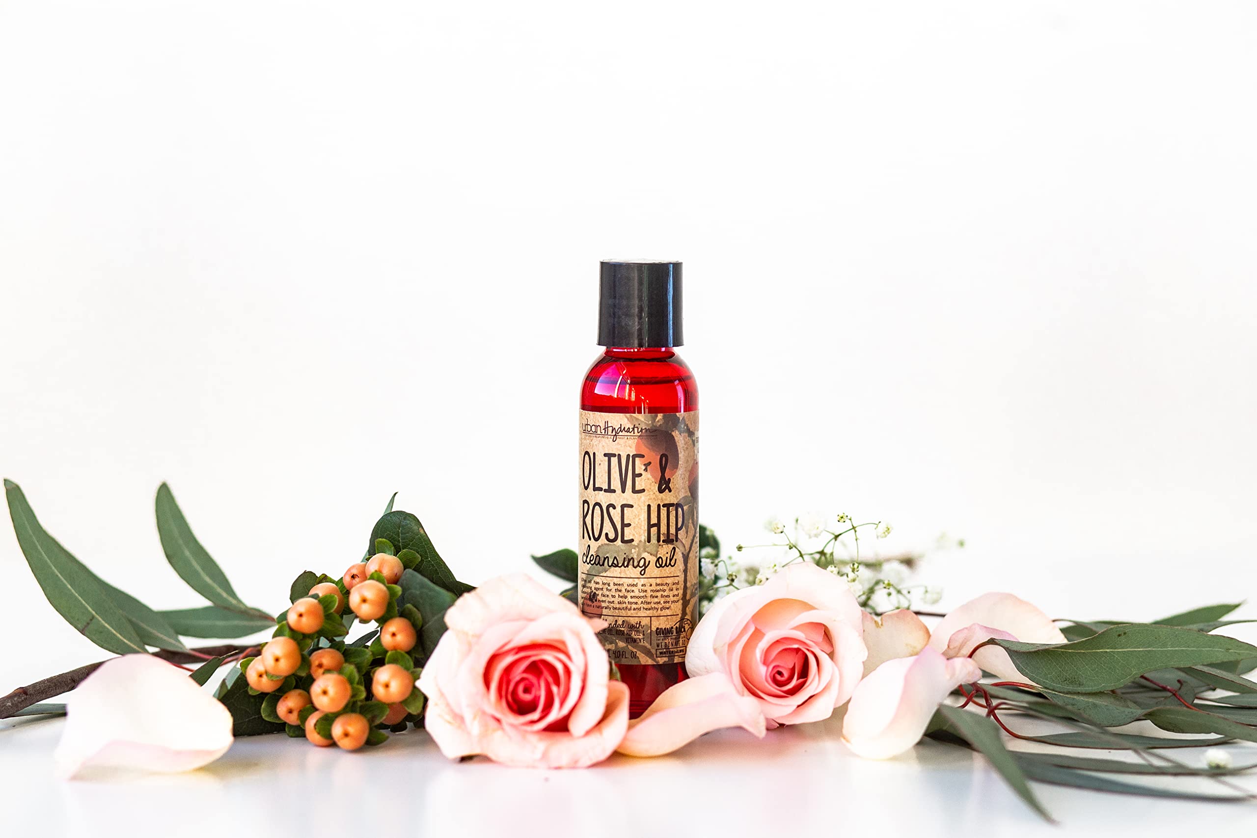 Urban Hydration Spot & Scar Rosehip and Olive Soothing Face Cleansing Oil | Gentle Cleanser for Sensitive Skin, Reduces Fine Lines & Wrinkles, Hydrates & Brightens Skin Tone | 4 Fl Oz | Perfect for Daily Skincare Routine & Post-Acne Treatment