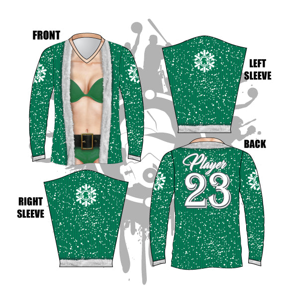Babe Claus Long Sleeve Jersey - Soft & Comfortable Christmas Themed Shirt for Women - Perfect for Holiday Parties, Family Gatherings & Festive Photos