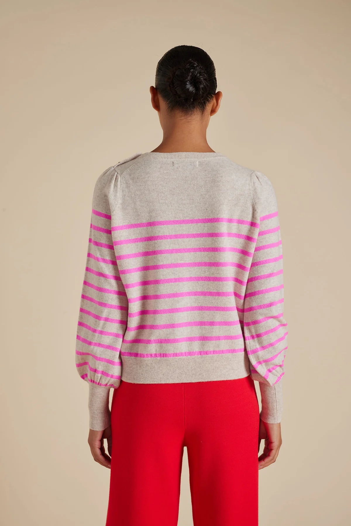 ELOISE SWEATER IN PORRIDGE - Women's Casual Knit Pullover for Fall & Winter - Perfect for Office, Dates, and Cozy Evenings