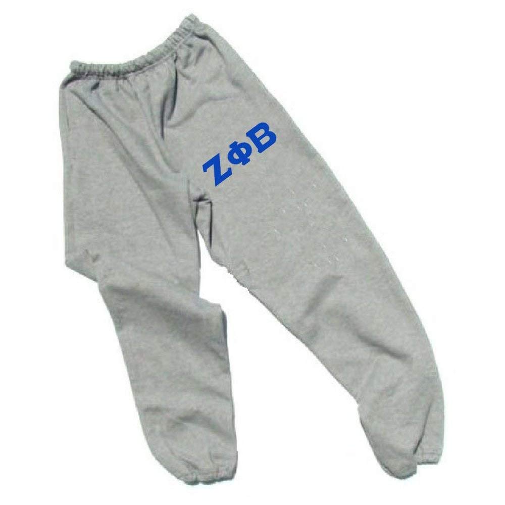 Greekgear Women's Zeta Phi Beta Lettered Thigh Sweatpants - Comfortable Sorority Lounge Pants for Casual Wear, Gym & College Events