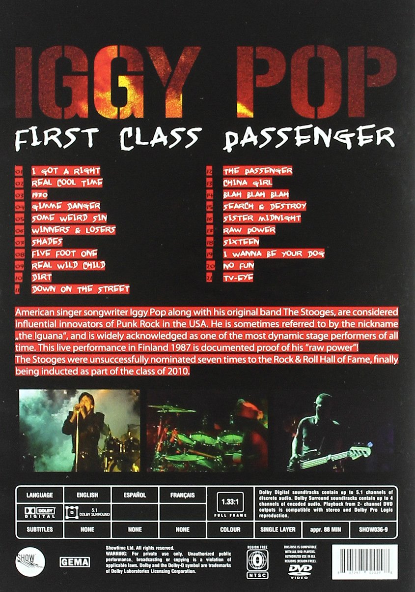 Iggy Pop - First Class Passenger Vinyl Record | Limited Edition Rock Music Collectible for Home & Office Decor