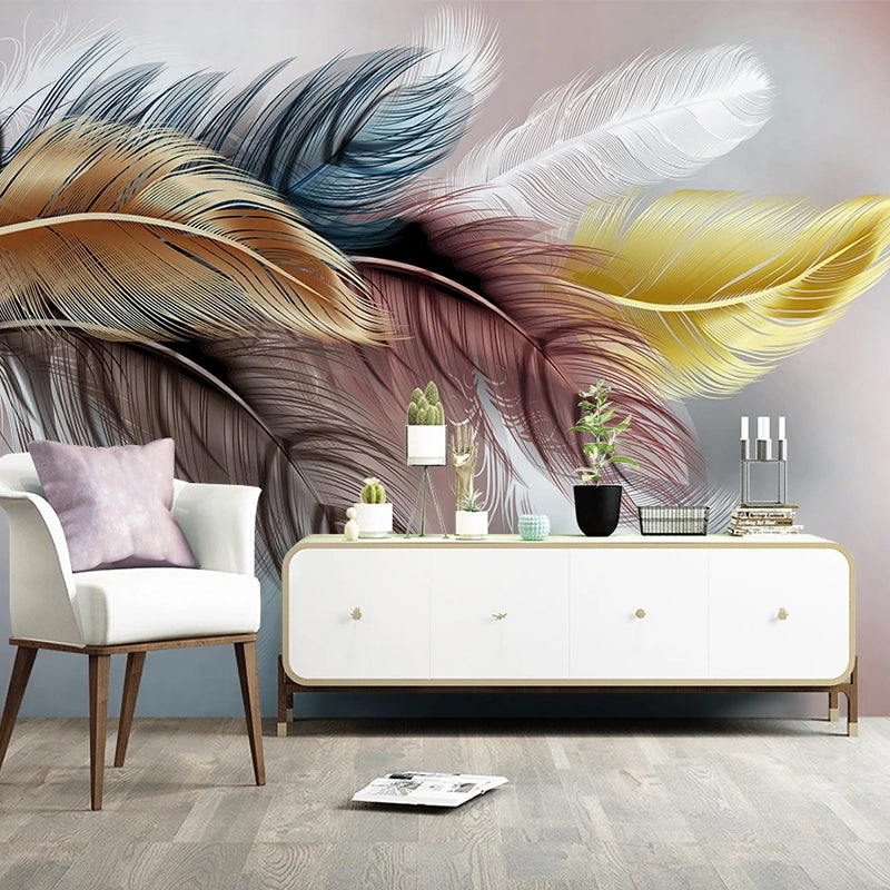 Bright Leaf Wallpaper Murals - Premium Self-Adhesive Wall Decor for Living Room, Bedroom & Office | Transform Your Space with Nature-Inspired Designs