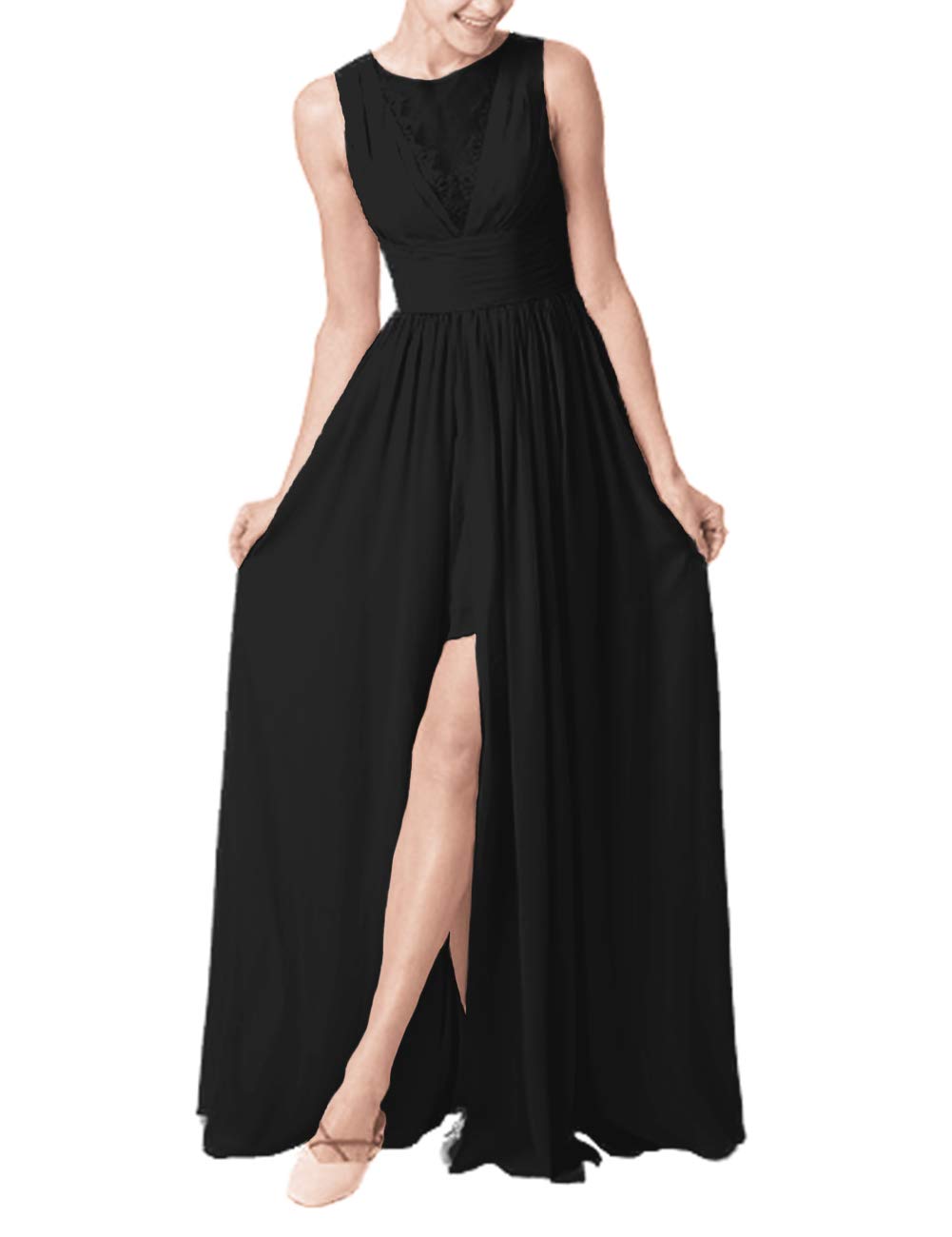 Elegant Long Chiffon Bridesmaid Dresses - Formal Evening Gowns for Weddings & Special Occasions - Mother of The Bride & Bridal Party Attire - Perfect for Weddings, Galas, and Formal Events